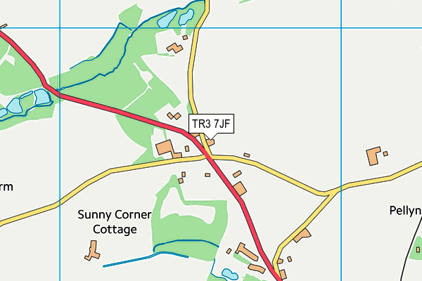 TR3 7JF map - OS VectorMap District (Ordnance Survey) TR3 7JF map - OS VectorMap District (Ordnance Survey)