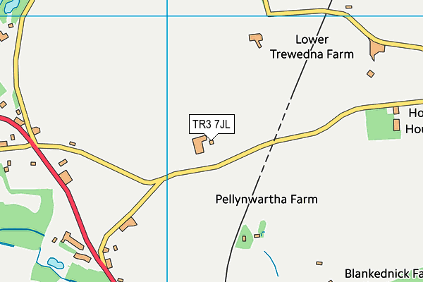 TR3 7JL map - OS VectorMap District (Ordnance Survey) TR3 7JL map - OS VectorMap District (Ordnance Survey)