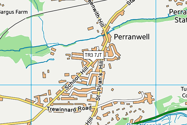TR3 7JT map - OS VectorMap District (Ordnance Survey) TR3 7JT map - OS VectorMap District (Ordnance Survey)