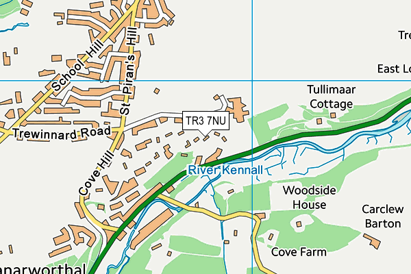 TR3 7NU map - OS VectorMap District (Ordnance Survey) TR3 7NU map - OS VectorMap District (Ordnance Survey)