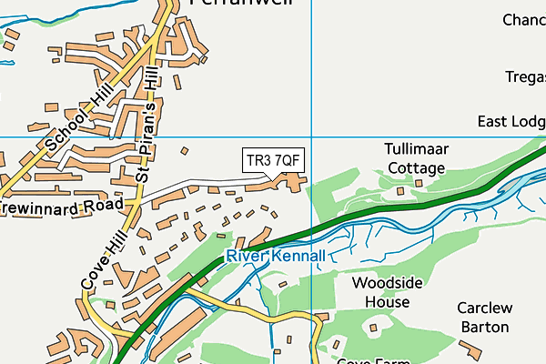 TR3 7QF map - OS VectorMap District (Ordnance Survey)