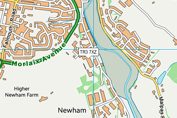 TR3 7XZ map - OS VectorMap District (Ordnance Survey) TR3 7XZ map - OS VectorMap District (Ordnance Survey)