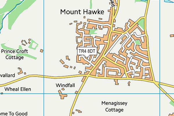 TR4 8DT map - OS VectorMap District (Ordnance Survey) TR4 8DT map - OS VectorMap District (Ordnance Survey)