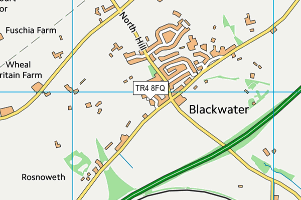 TR4 8FQ map - OS VectorMap District (Ordnance Survey) TR4 8FQ map - OS VectorMap District (Ordnance Survey)