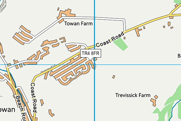TR4 8FR map - OS VectorMap District (Ordnance Survey) TR4 8FR map - OS VectorMap District (Ordnance Survey)