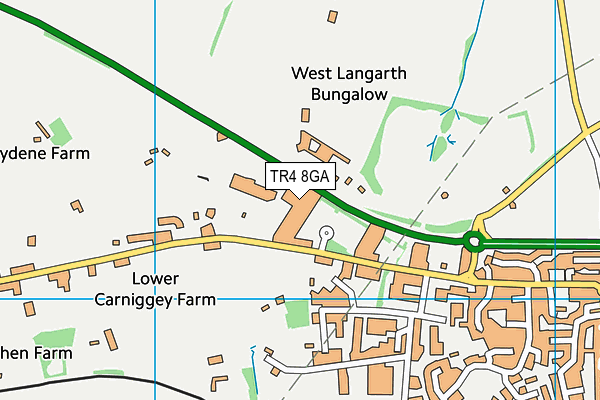 TR4 8GA map - OS VectorMap District (Ordnance Survey) TR4 8GA map - OS VectorMap District (Ordnance Survey)