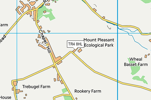 TR4 8HL map - OS VectorMap District (Ordnance Survey) TR4 8HL map - OS VectorMap District (Ordnance Survey)