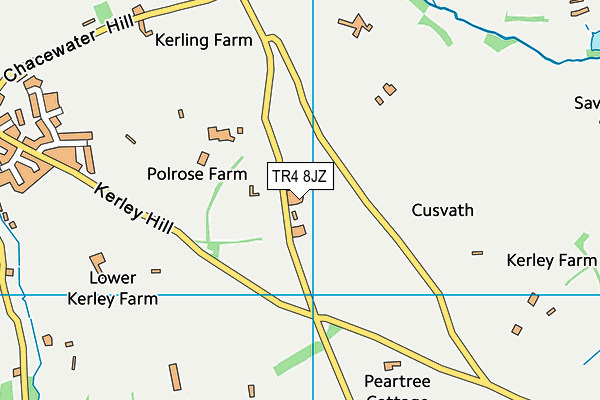 TR4 8JZ map - OS VectorMap District (Ordnance Survey) TR4 8JZ map - OS VectorMap District (Ordnance Survey)