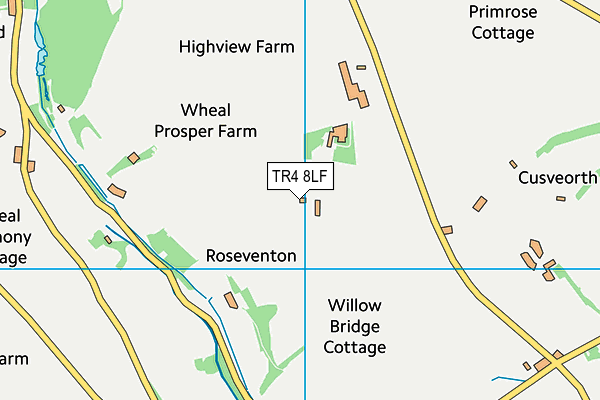 TR4 8LF map - OS VectorMap District (Ordnance Survey) TR4 8LF map - OS VectorMap District (Ordnance Survey)