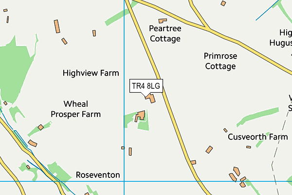 TR4 8LG map - OS VectorMap District (Ordnance Survey)