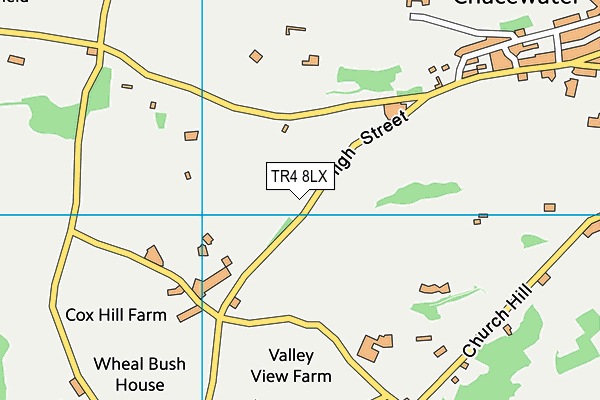 TR4 8LX map - OS VectorMap District (Ordnance Survey) TR4 8LX map - OS VectorMap District (Ordnance Survey)