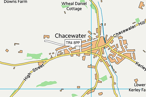 TR4 8PP map - OS VectorMap District (Ordnance Survey)