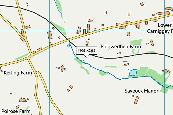 TR4 8QQ map - OS VectorMap District (Ordnance Survey) TR4 8QQ map - OS VectorMap District (Ordnance Survey)
