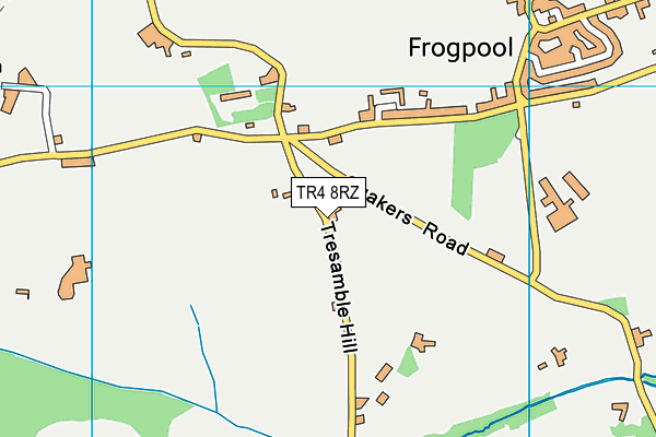 TR4 8RZ map - OS VectorMap District (Ordnance Survey) TR4 8RZ map - OS VectorMap District (Ordnance Survey)