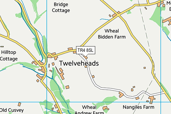 TR4 8SL map - OS VectorMap District (Ordnance Survey) TR4 8SL map - OS VectorMap District (Ordnance Survey)