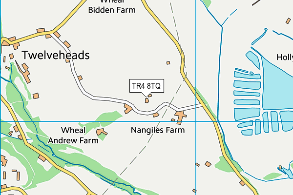TR4 8TQ map - OS VectorMap District (Ordnance Survey)
