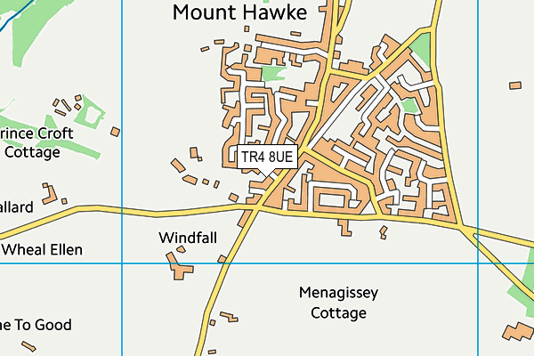 TR4 8UE map - OS VectorMap District (Ordnance Survey) TR4 8UE map - OS VectorMap District (Ordnance Survey)