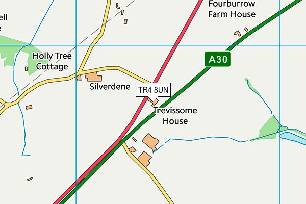 TR4 8UN map - OS VectorMap District (Ordnance Survey) TR4 8UN map - OS VectorMap District (Ordnance Survey)