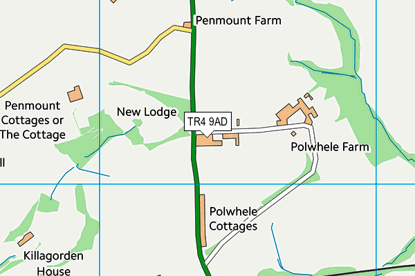 TR4 9AD map - OS VectorMap District (Ordnance Survey) TR4 9AD map - OS VectorMap District (Ordnance Survey)