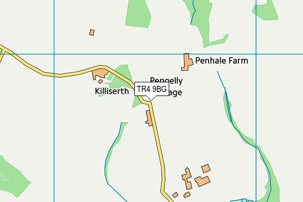 TR4 9BG map - OS VectorMap District (Ordnance Survey) TR4 9BG map - OS VectorMap District (Ordnance Survey)