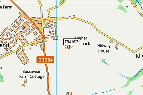 TR4 9DZ map - OS VectorMap District (Ordnance Survey) TR4 9DZ map - OS VectorMap District (Ordnance Survey)