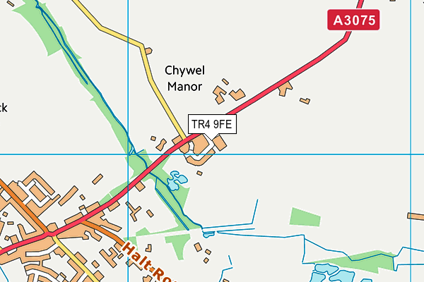 TR4 9FE map - OS VectorMap District (Ordnance Survey)