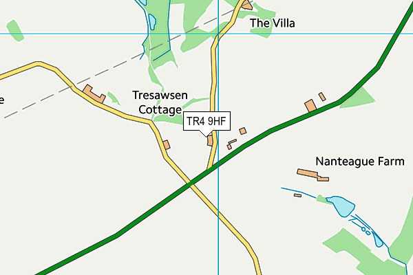 TR4 9HF map - OS VectorMap District (Ordnance Survey) TR4 9HF map - OS VectorMap District (Ordnance Survey)