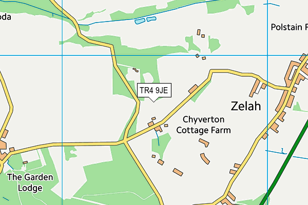 TR4 9JE map - OS VectorMap District (Ordnance Survey) TR4 9JE map - OS VectorMap District (Ordnance Survey)
