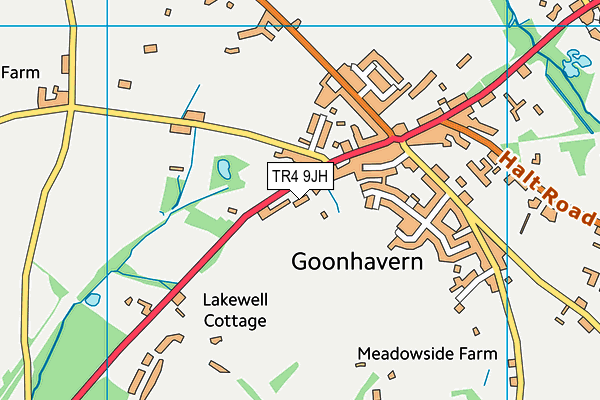 TR4 9JH map - OS VectorMap District (Ordnance Survey) TR4 9JH map - OS VectorMap District (Ordnance Survey)