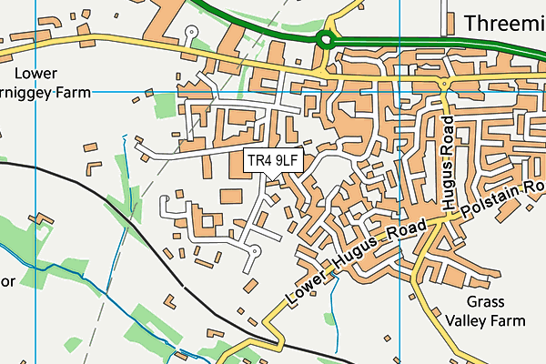 TR4 9LF map - OS VectorMap District (Ordnance Survey) TR4 9LF map - OS VectorMap District (Ordnance Survey)