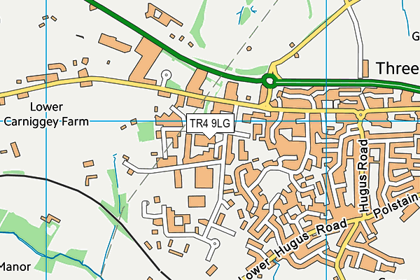 TR4 9LG map - OS VectorMap District (Ordnance Survey) TR4 9LG map - OS VectorMap District (Ordnance Survey)