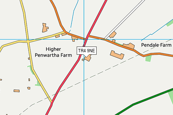 TR4 9NE map - OS VectorMap District (Ordnance Survey) TR4 9NE map - OS VectorMap District (Ordnance Survey)