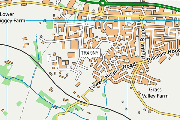 TR4 9NY map - OS VectorMap District (Ordnance Survey) TR4 9NY map - OS VectorMap District (Ordnance Survey)