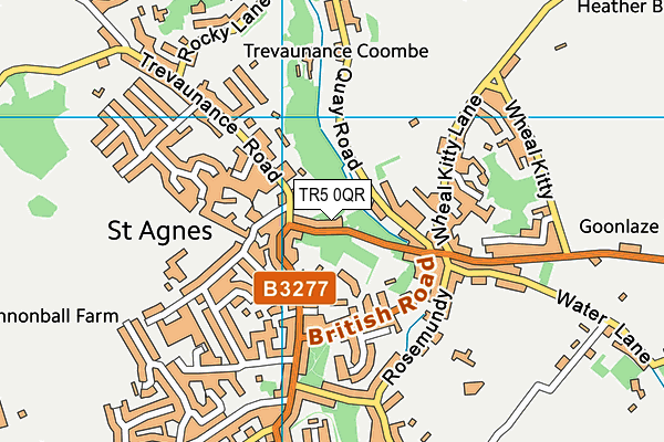 TR5 0QR map - OS VectorMap District (Ordnance Survey)