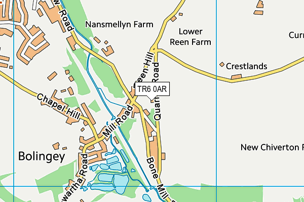 TR6 0AR map - OS VectorMap District (Ordnance Survey) TR6 0AR map - OS VectorMap District (Ordnance Survey)