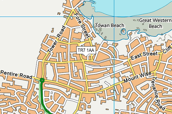 TR7 1AA map - OS VectorMap District (Ordnance Survey) TR7 1AA map - OS VectorMap District (Ordnance Survey)