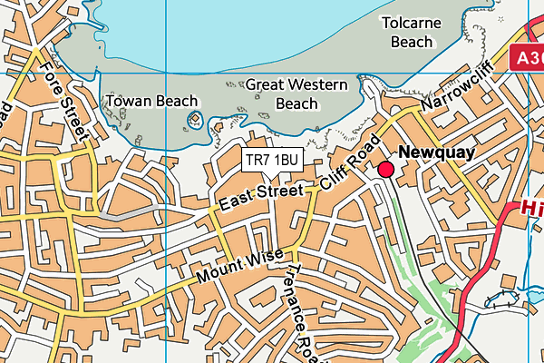TR7 1BU map - OS VectorMap District (Ordnance Survey) TR7 1BU map - OS VectorMap District (Ordnance Survey)