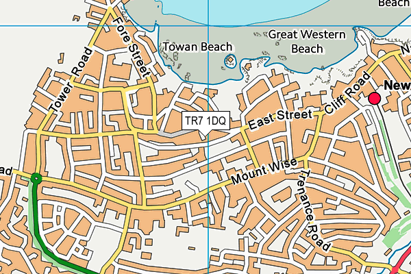 TR7 1DQ map - OS VectorMap District (Ordnance Survey) TR7 1DQ map - OS VectorMap District (Ordnance Survey)