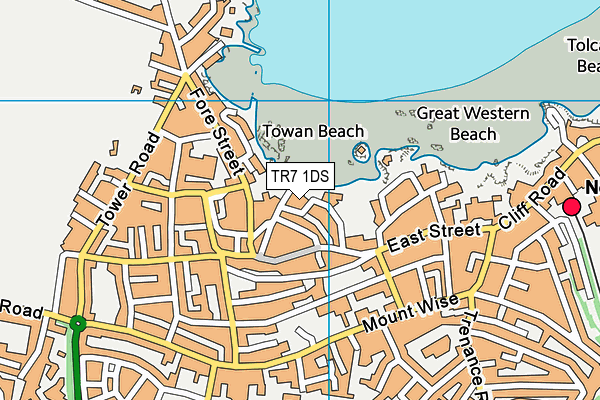 TR7 1DS map - OS VectorMap District (Ordnance Survey) TR7 1DS map - OS VectorMap District (Ordnance Survey)