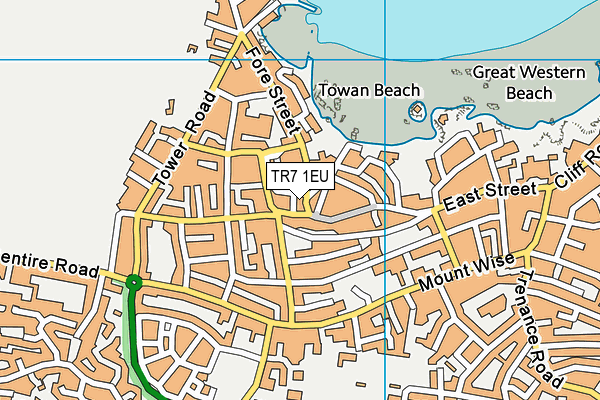 TR7 1EU map - OS VectorMap District (Ordnance Survey) TR7 1EU map - OS VectorMap District (Ordnance Survey)
