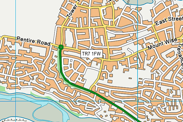 TR7 1FW map - OS VectorMap District (Ordnance Survey) TR7 1FW map - OS VectorMap District (Ordnance Survey)