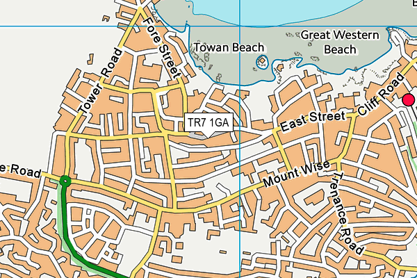 TR7 1GA map - OS VectorMap District (Ordnance Survey) TR7 1GA map - OS VectorMap District (Ordnance Survey)