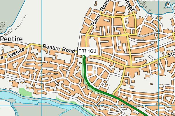TR7 1GU map - OS VectorMap District (Ordnance Survey) TR7 1GU map - OS VectorMap District (Ordnance Survey)