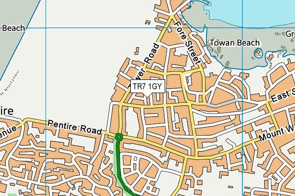 TR7 1GY map - OS VectorMap District (Ordnance Survey) TR7 1GY map - OS VectorMap District (Ordnance Survey)