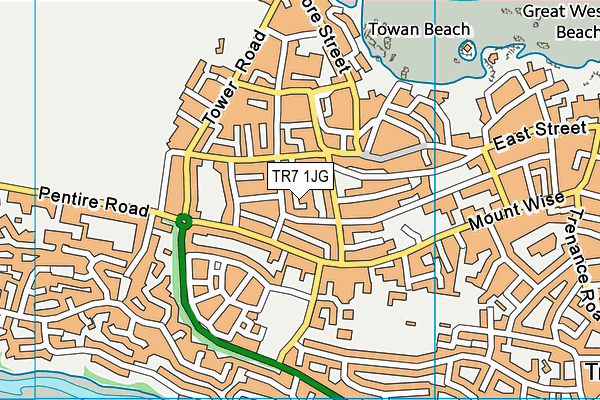 TR7 1JG map - OS VectorMap District (Ordnance Survey) TR7 1JG map - OS VectorMap District (Ordnance Survey)