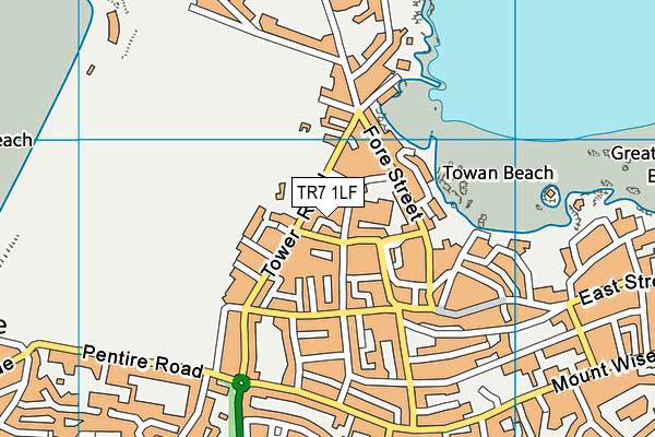 TR7 1LF map - OS VectorMap District (Ordnance Survey) TR7 1LF map - OS VectorMap District (Ordnance Survey)