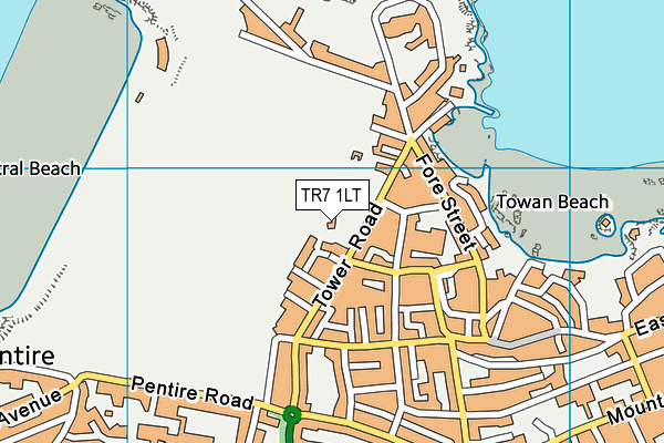 TR7 1LT map - OS VectorMap District (Ordnance Survey) TR7 1LT map - OS VectorMap District (Ordnance Survey)