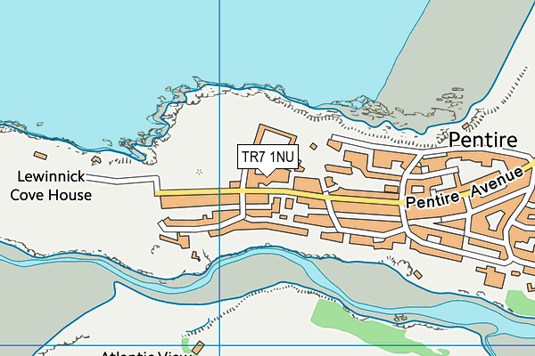 TR7 1NU map - OS VectorMap District (Ordnance Survey) TR7 1NU map - OS VectorMap District (Ordnance Survey)