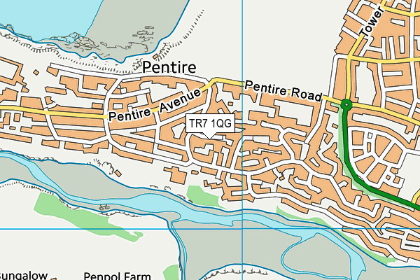 TR7 1QG map - OS VectorMap District (Ordnance Survey)