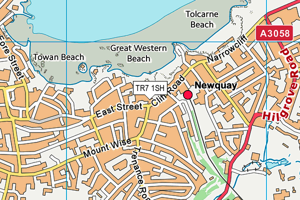 TR7 1SH map - OS VectorMap District (Ordnance Survey) TR7 1SH map - OS VectorMap District (Ordnance Survey)